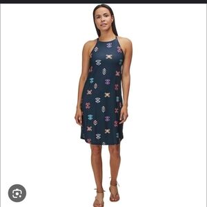 NEW Patagonia Womens Sliding Rock Dress Shelf Bra Strap Back Blue Geometric